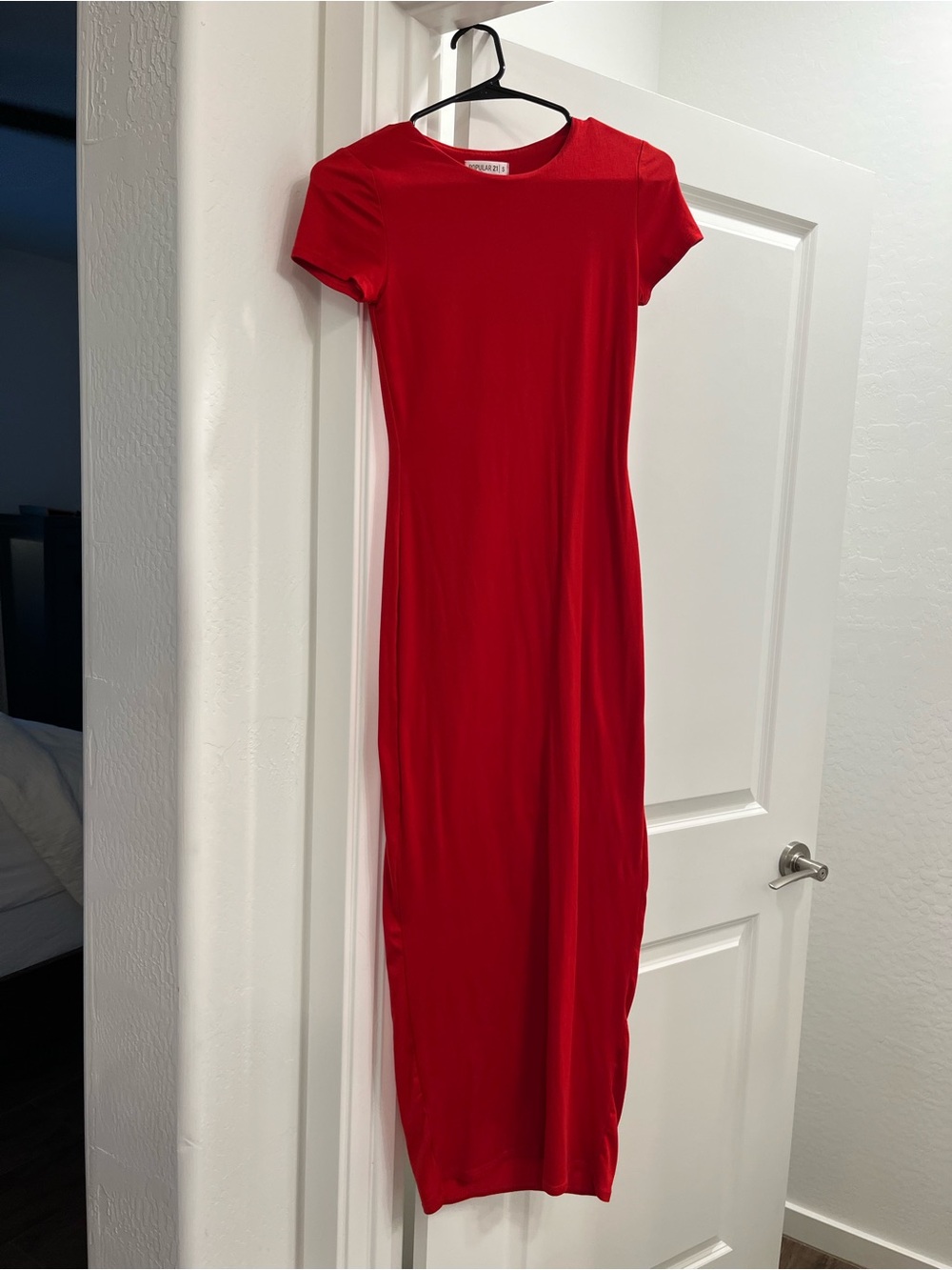 Red maxi dress